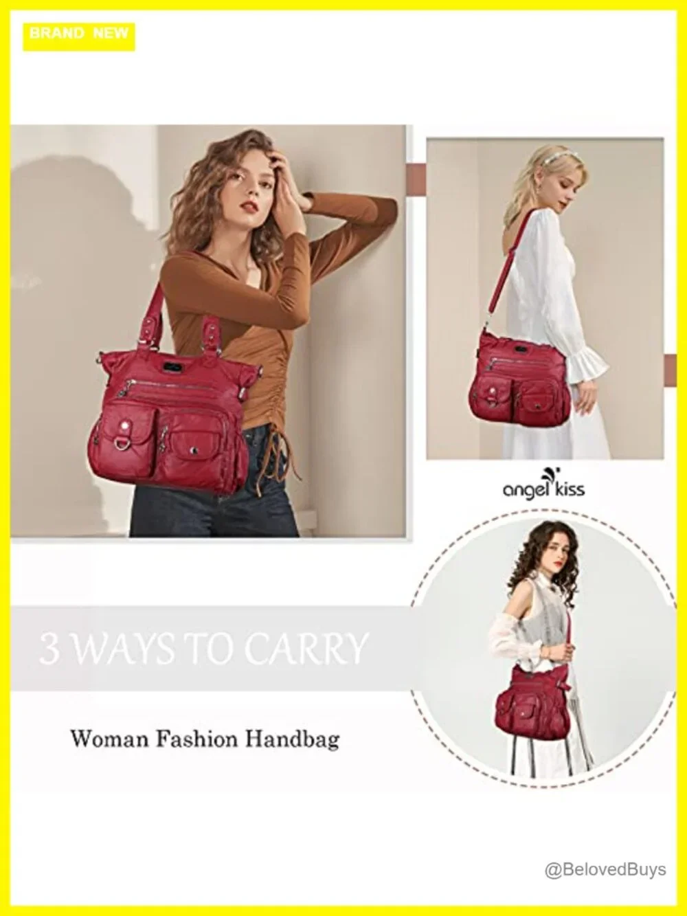 Soft Faux Leather Hobo Bag Satchel Shoulder Bag Crossbody Tote